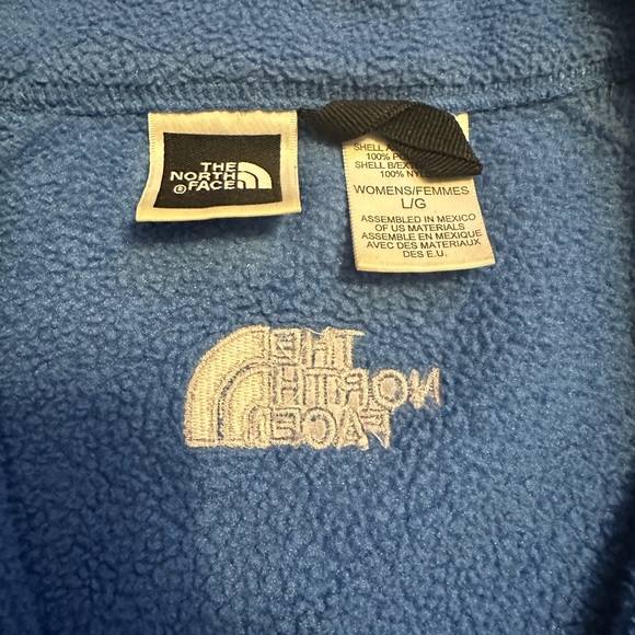 North face women’s zip up fleece blue black size large - Picture 7 of 7